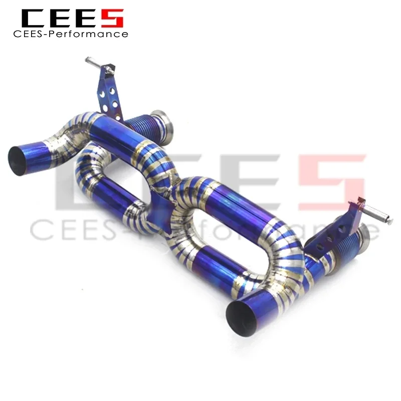 CEES Racing Straight Exhaust Pipes for Lamborghini Huracan EVO 5.2L 2019-2024 Racing X Pipe Free Flow Exhaust System