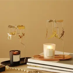 Romantic Tealight Metal Wedding Party Spinning Rotating Candlestick Candle Holder