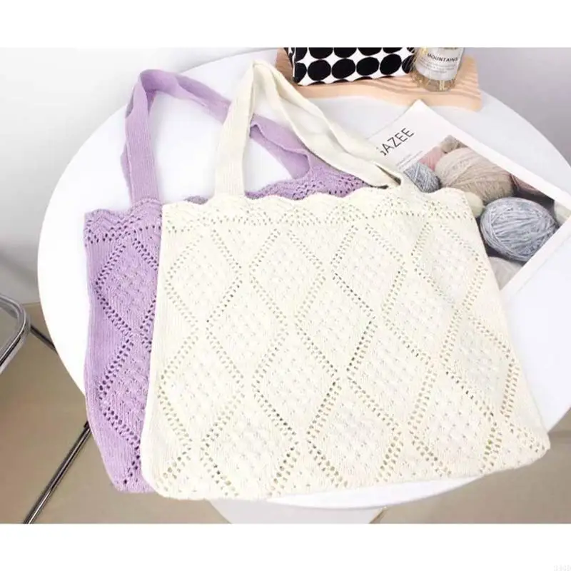 

340D Mesh Knitted Tote Bag Versatile Large Capacity Handbag for Girl Women Trendy Bag