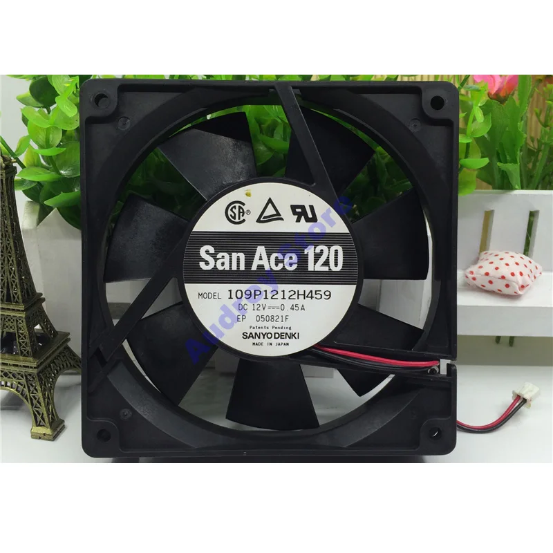 

SANYO 109P1212H459 12025 12V 0.45A 12CM Mute cooling fan 2800RPM 2.5m3/min 88.2CFM air blower