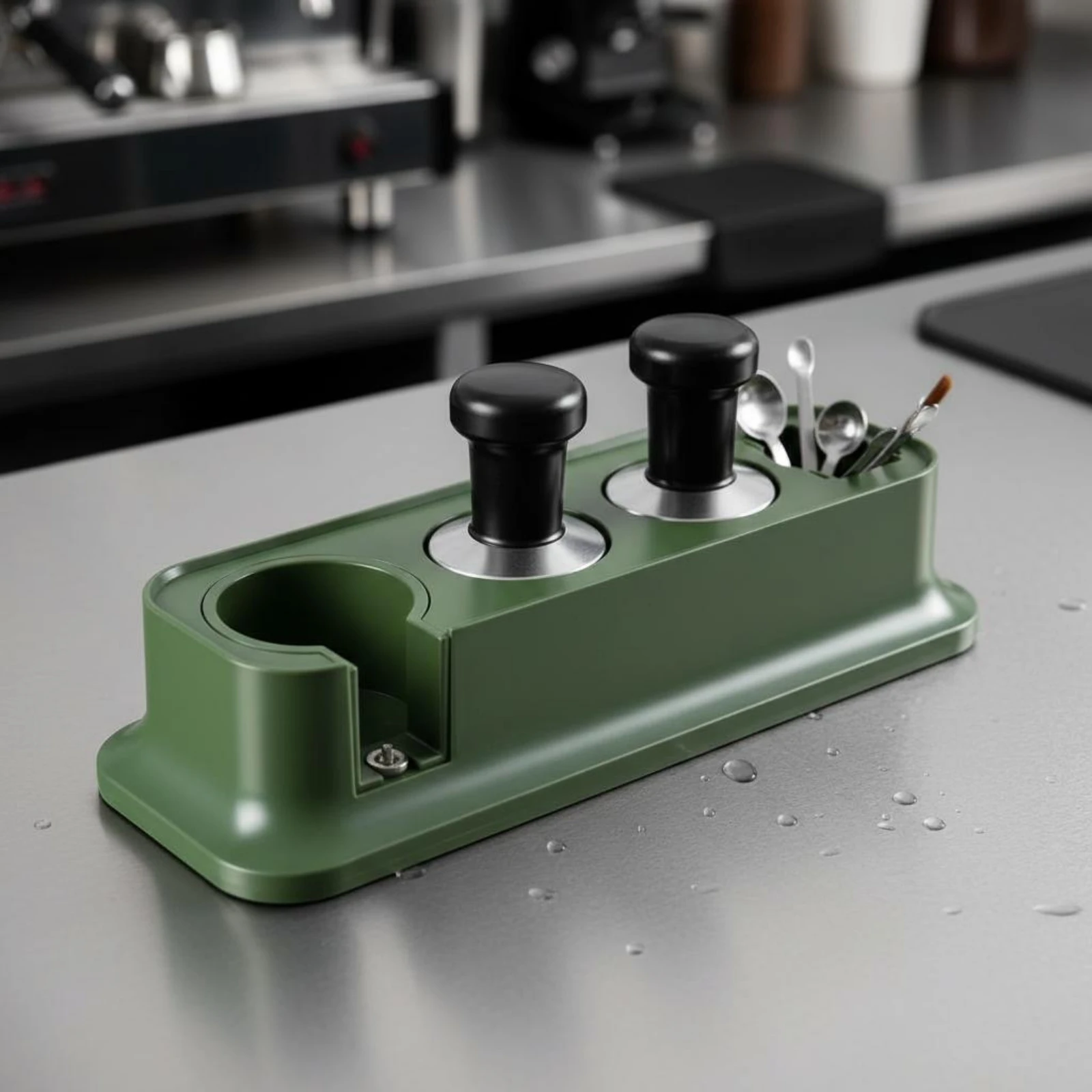 Espresso Tamping Station Non-Slip Base Portafilter Holder Stand Coffee Tamper Station Adjustable Height Coffee Professional Tool - view 3