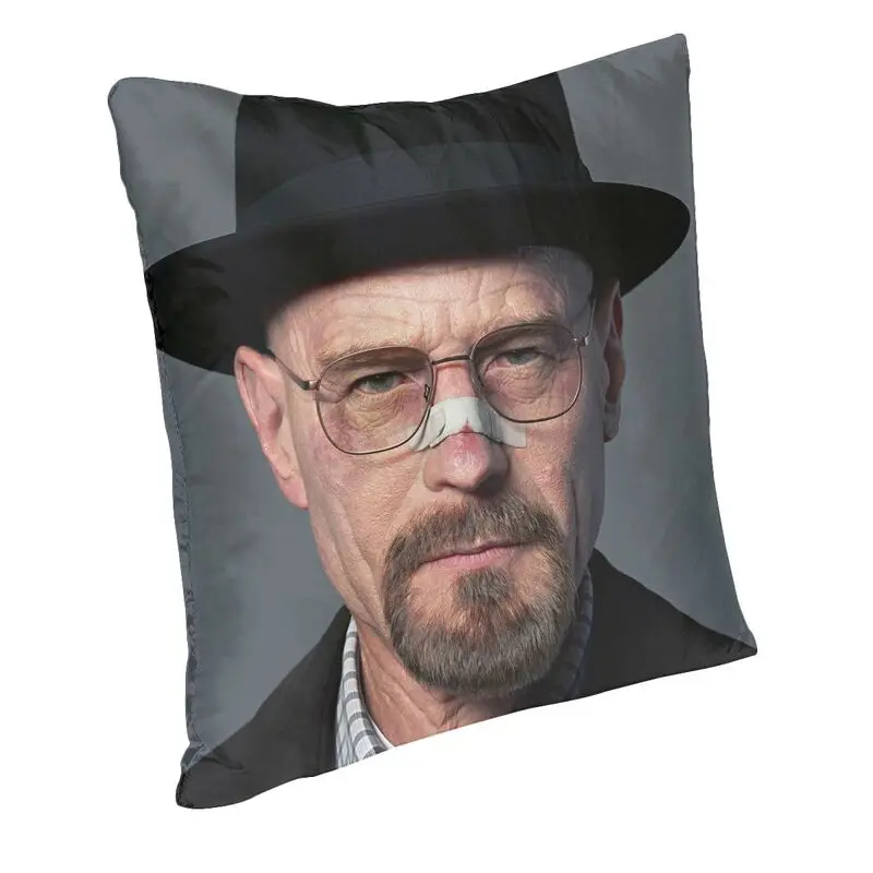 Breaking Bad Heisenberg Cushion Cover Sofa Living Room Walter White Hat Digital Art Square Throw Pillow Case 45x45cm