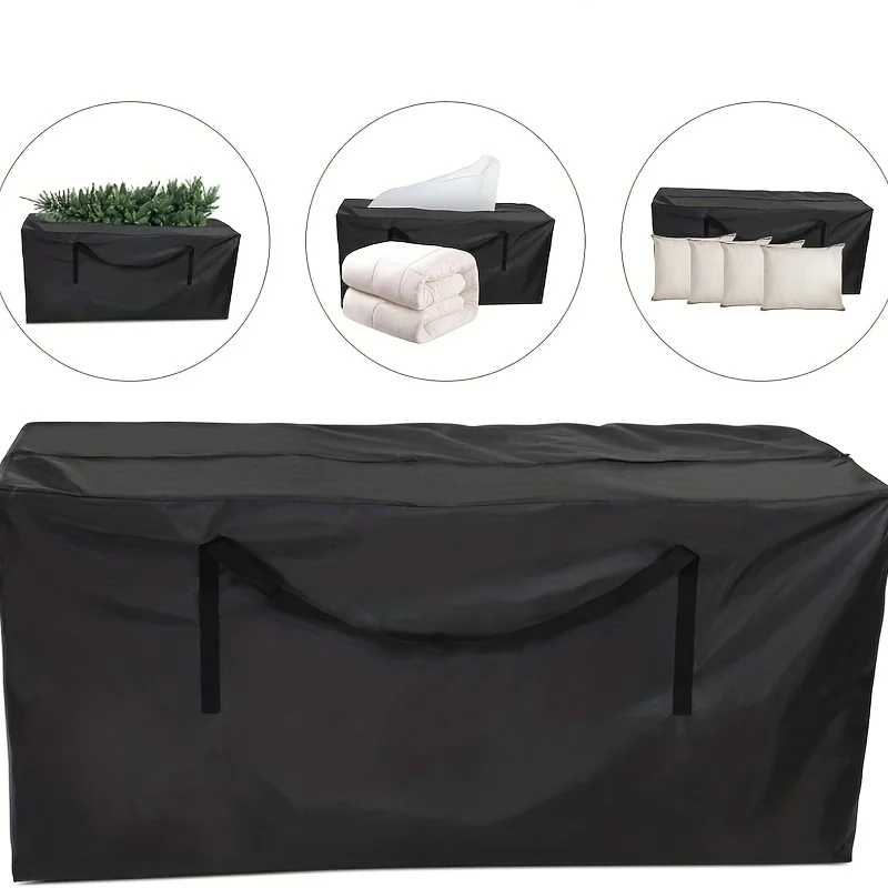 Outdoor Cushion & Pillow Storage Bag, Furniture Protection Cover, Shields Against Weather & Dust, Keeps Patio Furniture Tidy
