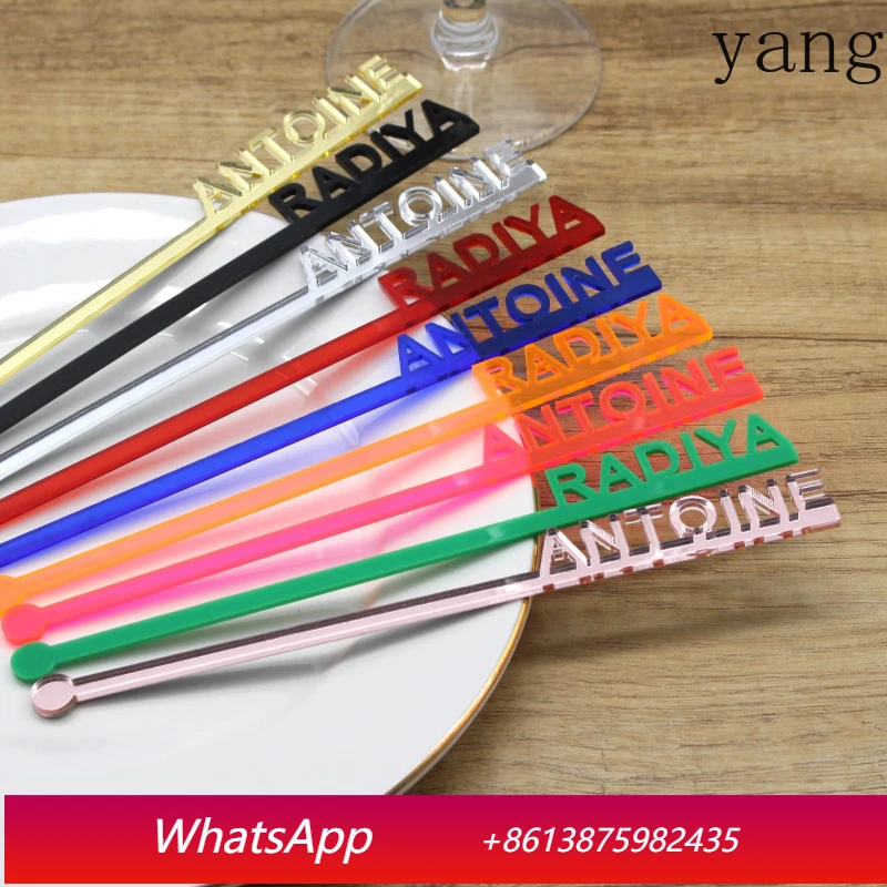 

12/60/120pcs Personalized Drink Stirs Baptism Decoration Wedding Cocktail Drink Stirs Customized Bachelor Party Drink Stirrers