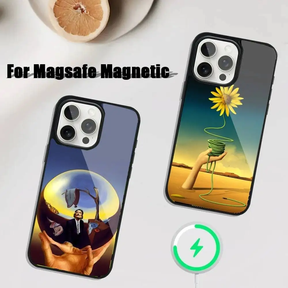 

Etui Salvador Dali Painting Phone Case For iPhone 16,15,14,13,12,11,Plus,Pro,Max Mini Magsafe Magnetic Wireless Charging