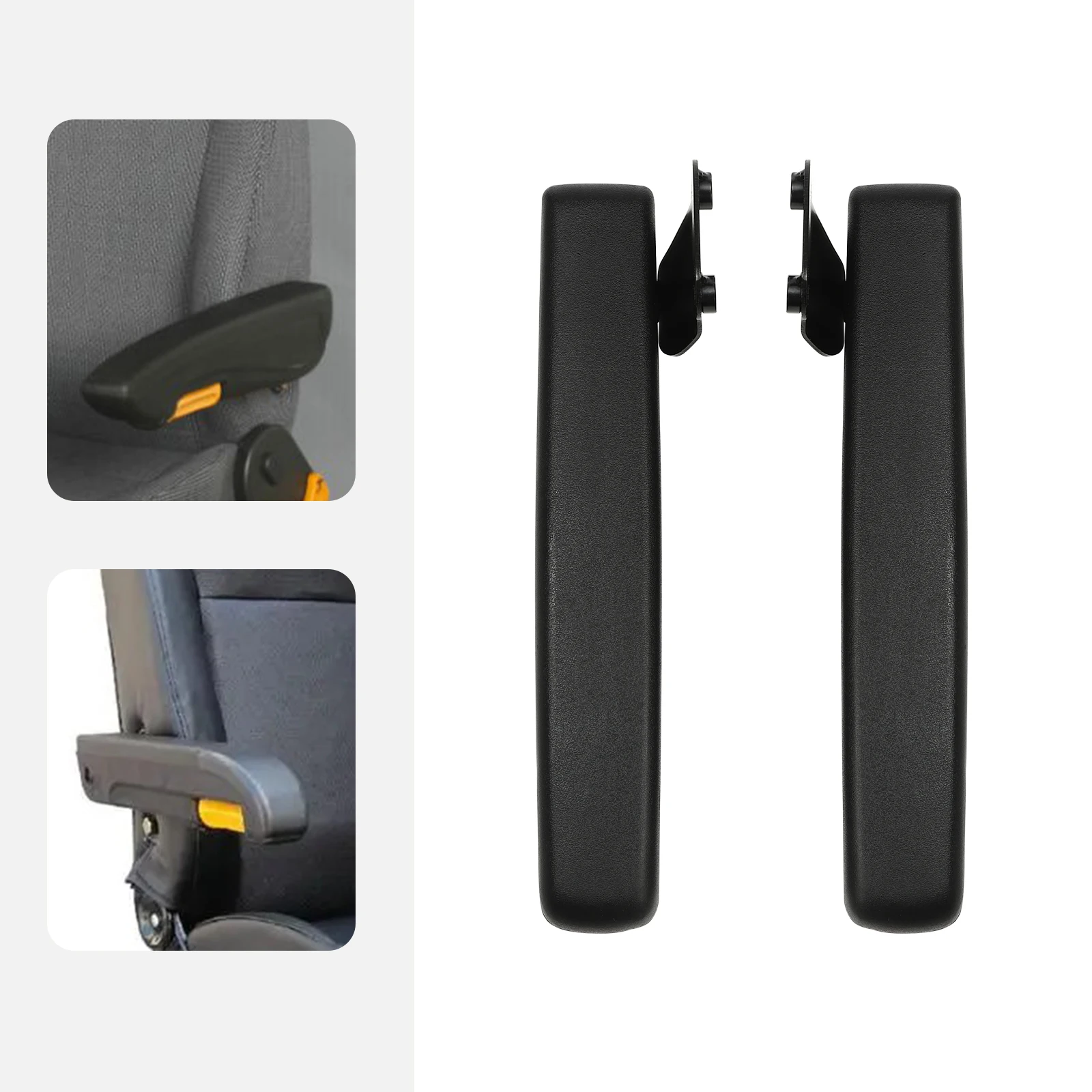 

Universal Adjustable Car Seat Comfort Armrest Left + Right Black and Durable for Rv Van Boat Truck