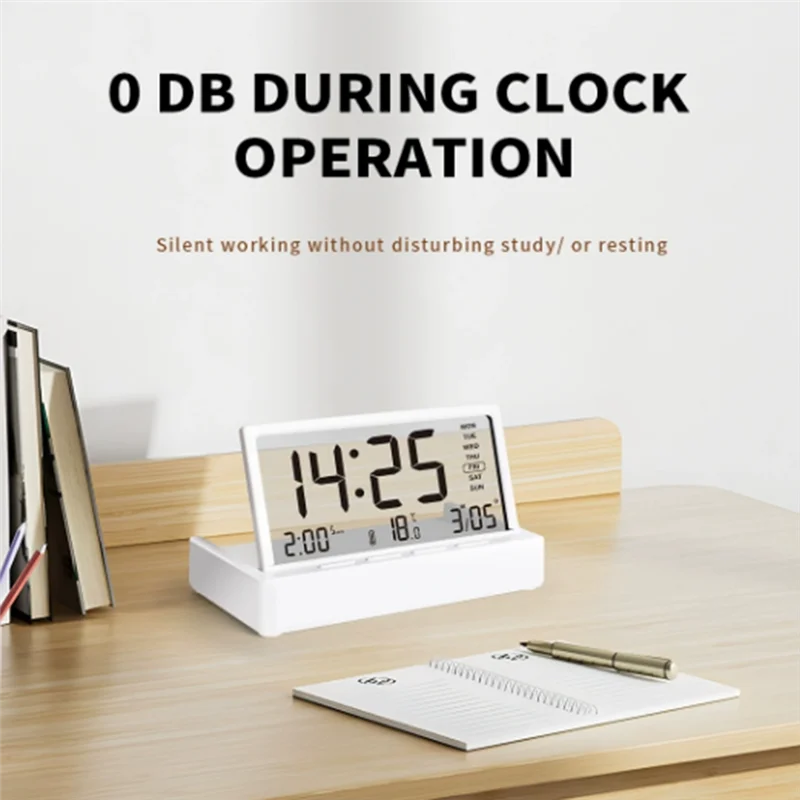 

B92B-Дисплей температуры/календаря/тидека, складной будильник, 3, настройка будильника, украшение для рабочего стола, материал из органического стекла