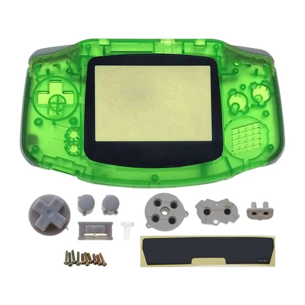 Klare Ersatzgehäuseabdeckung mit Tasten, maßgeschneidert für Game Boy GBA, Ersatzgehäuse-Kit, DIY-Gehäuse