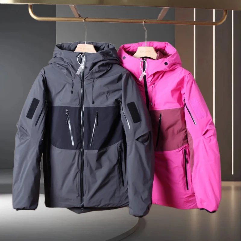 

Утепленная зимняя пуховая куртка с капюшоном для пар, для катания на лыжах и сноуборде, водонепроницаемая, модная, для активного отдыха на улице.
