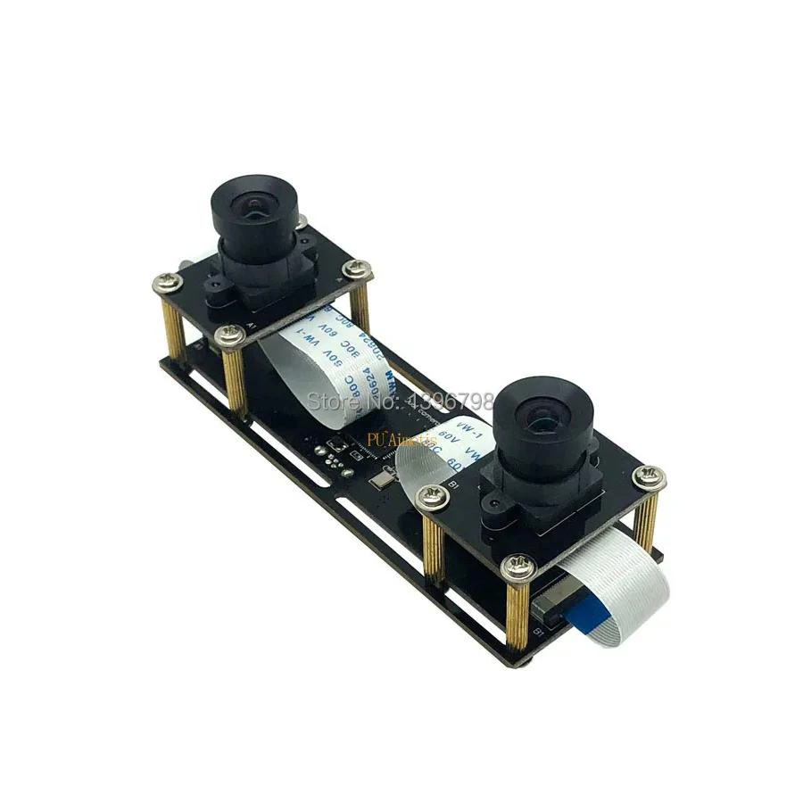 1080P 5MP غير تشويه كاميرا ويب مزدوجة مرنة تزامن ستيريو 30FPS وحدة كاميرا بمنفذ USB للفيديو ثلاثية الأبعاد VR الواقع الافتراضي