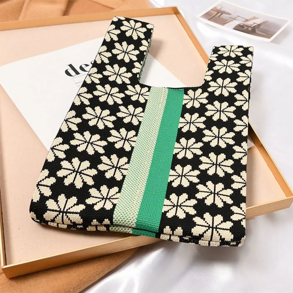 

Нишевый дизайн, женская сумка на плечо для девочек, сумка на запястье с узлом, вязаная сумка, большая сумка ручной работы