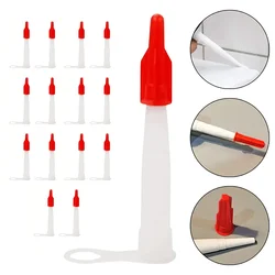 15PCS Caulking Gun-Nozzles Caulk Nozzle Cap Lastic Glass Glue Nozzles Sealant Silicone Caulking Tips Construction Tool Parts