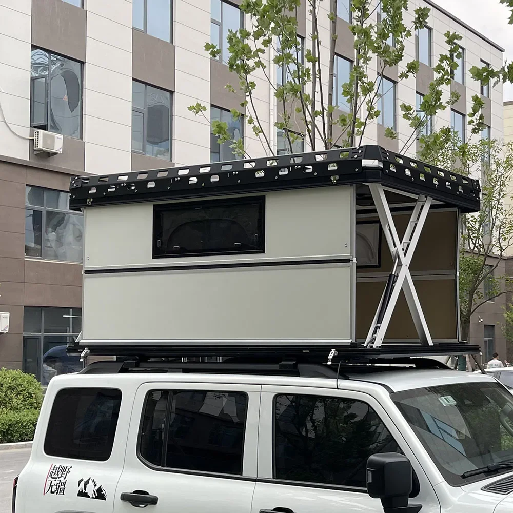 Electric Pop-up Rooftop Tent Fully Auto Hard Shell Roof Top Tents Out Camping SUV Car Camper