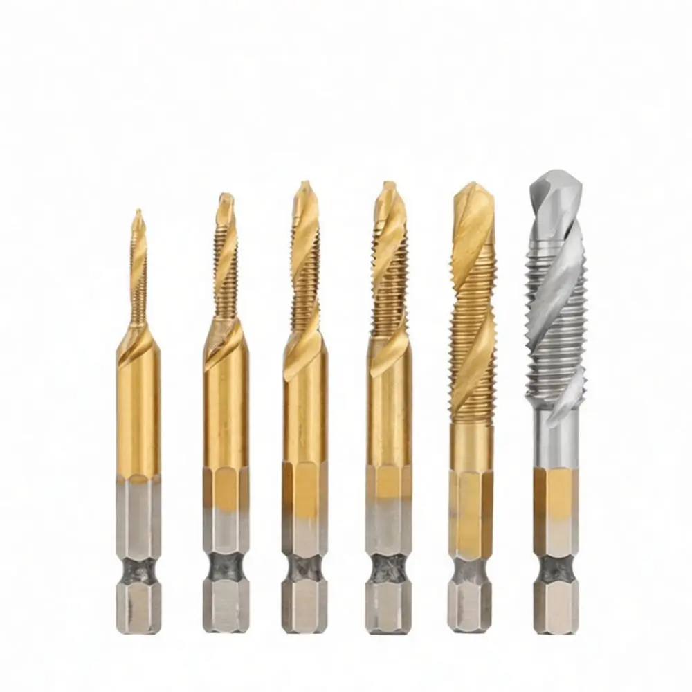 Versatile Spiral Drill Tap Bit Set Hex Shank Metal Drilling Tapping Tool For Repair Maintenance Industrial Hardware