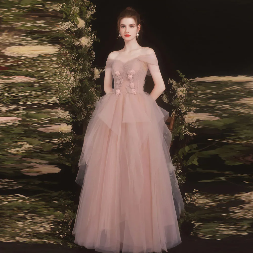 

A-Line Sweetheart Formal Evening Dress Customized Short Sleeves Celebrity Gowns Fashion Flowers Lace Up Back Party Dress