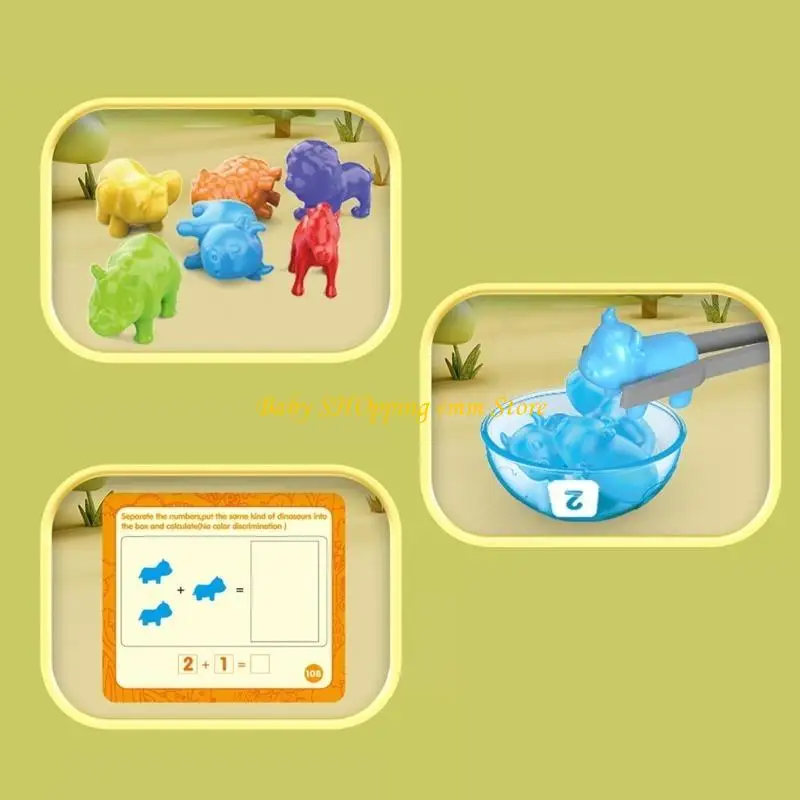 23GD Kids Count Toy Toy Colorful Dinosaur Educational Toy Motor e giocattolo sensoriale