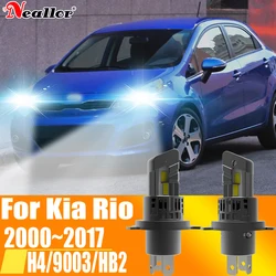2x H4 HB2 9003 Led Headlight Canbus No Error Car Bulb High Power White Fog Light Turbo Diode Lamp 12v 55w For Kia Rio 2000~2017