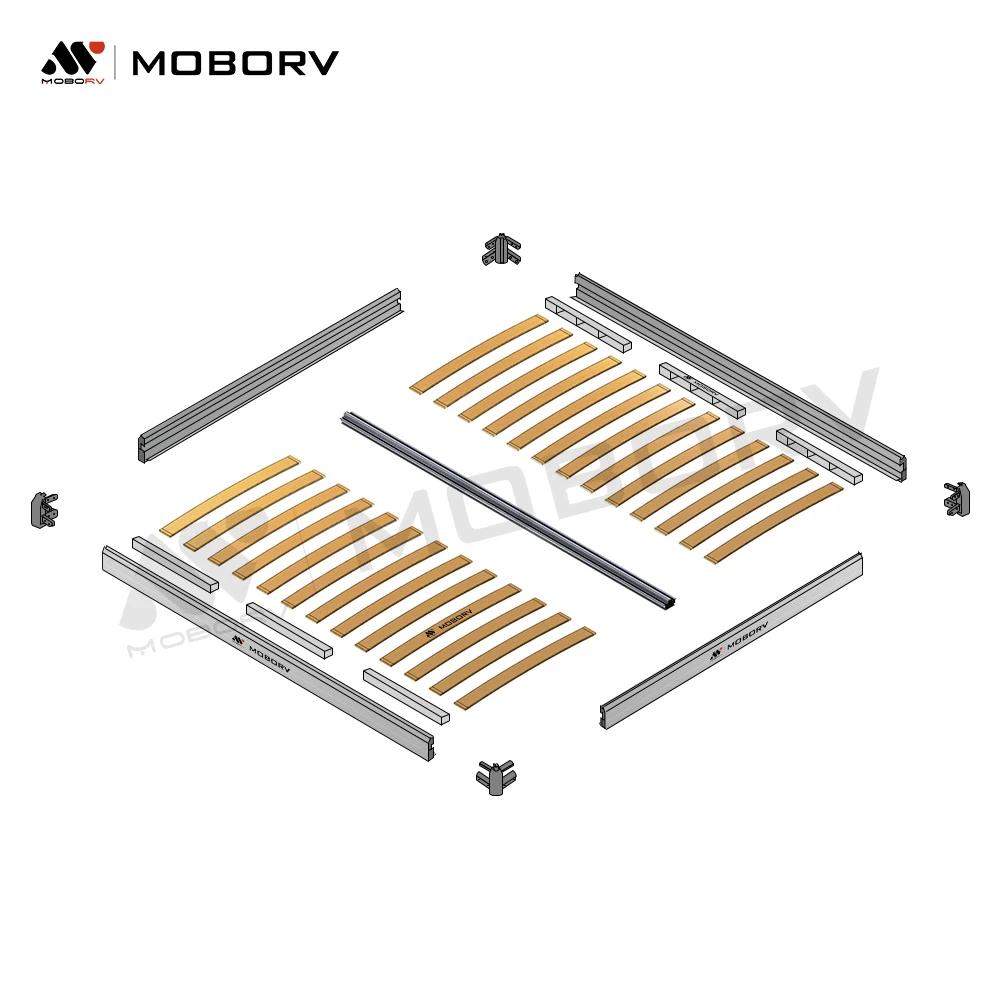 MOBORV 12V 24V elektrisches Bettliftsystem für Wohnmobil, Wohnwagen, Wohnmobil und Camping, aus robustem Aluminium, Bettrahmen