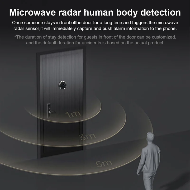 ABLN-4.3-Inch HD Doorbell With Radar Tuya Wifi Remote Intelligent Visual Doorbell Built-In 5000Mah Rechargeable Battery