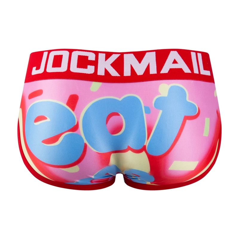 JOCKMAIL Brand sexy underwear men briefs Cuecas sissy playful printed Gay Underwear calzoncillos hombre slips Male Panties Hot