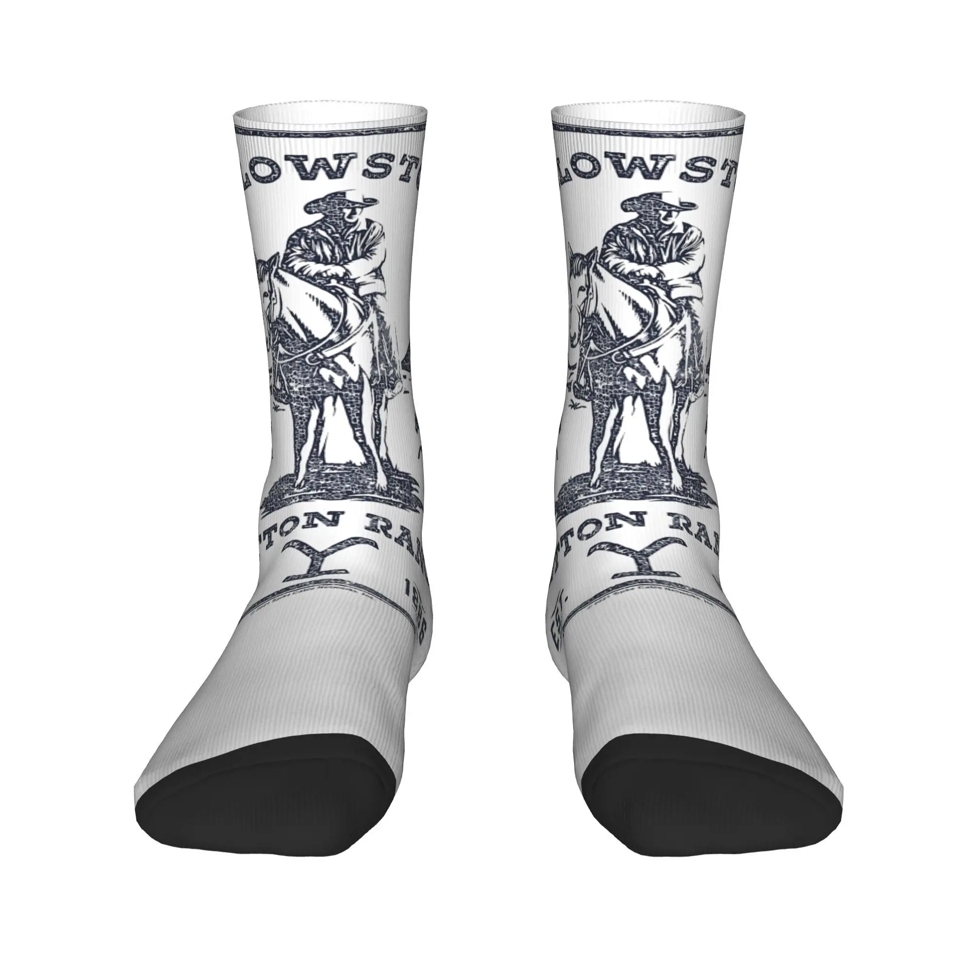 Yellowstone Dutton Ranch Vintage Cowboy Socks for Women Men All Season  Super Soft Crew Socks Sweat Absorbing