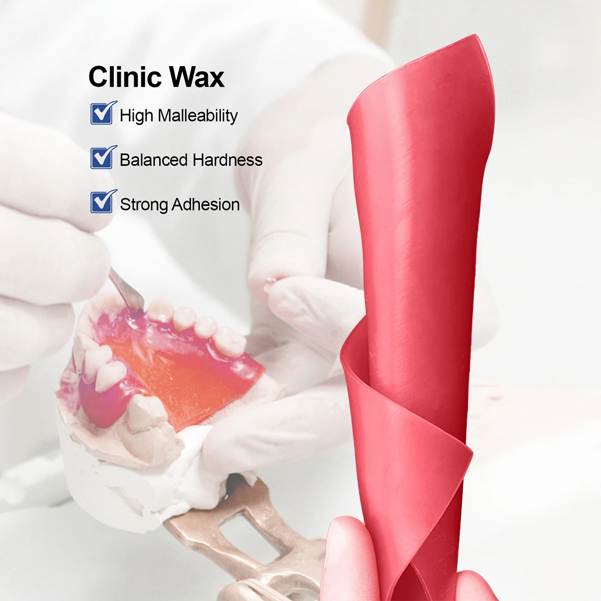 240 g AZDENT Dental-Grundplatte, Wachs, 18 Blatt, Formen, Gießen, rotes Wachs, Zahnmedizin-Labormaterial für Zahnärzte – Detail 5