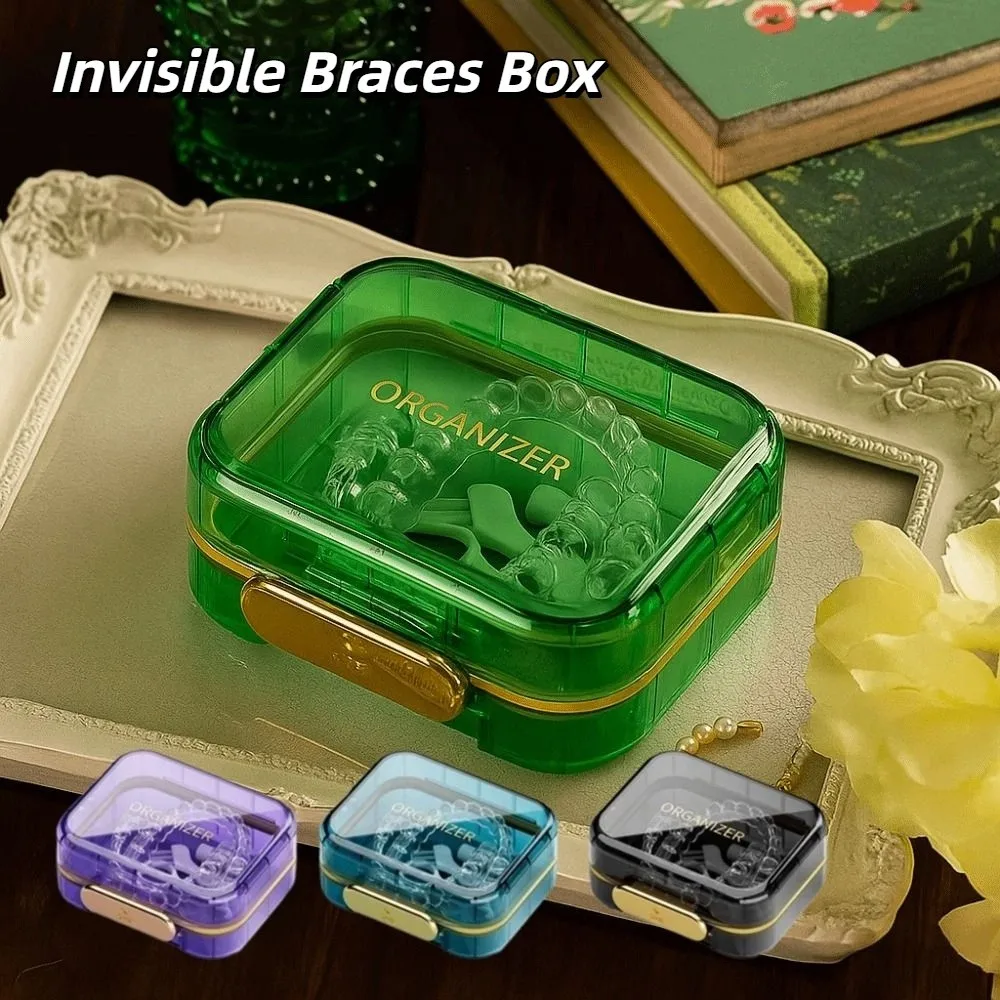 

Transparent Invisible Braces Box Waterproof Large Capacity Denture Storage Case False Teeth Holder Portable