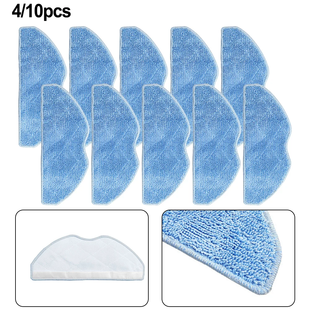 4/10pcs Microfiber Rags For 360 S8 / S8 Plus Robot Vacuum Cleaner Replacement Dry And Wet Usage Mop Cloths Pad Floor Cleaning