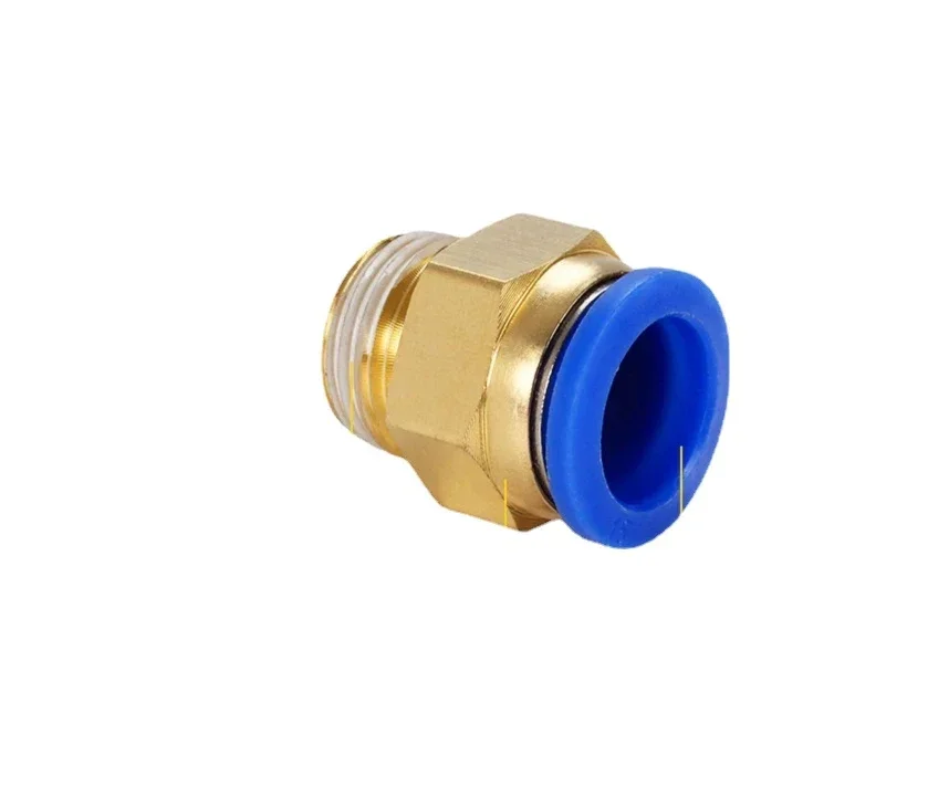 Copper Pneumatic Fitting Tube Connector Fittings, Air Quick Water Pipe, Push In Hose, Quick Couping, PC4-01, PC6-02, PC8-02,