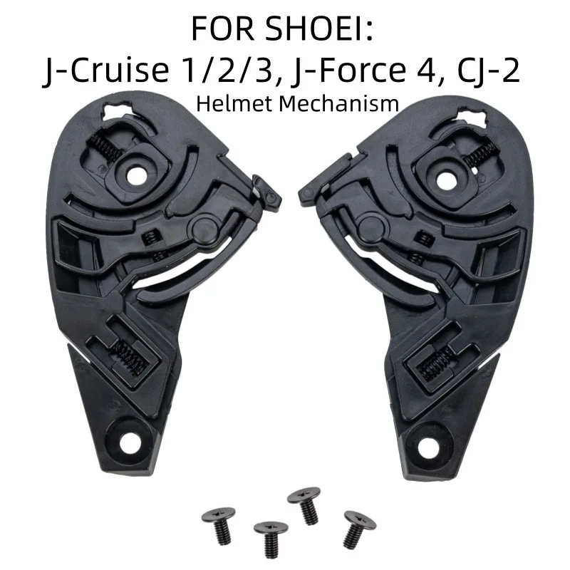 Helmet Visor Hinge Base Kit For SHOEI J-Cruise 1 2 3 J-Force4 CJ-2, With 4 Screws