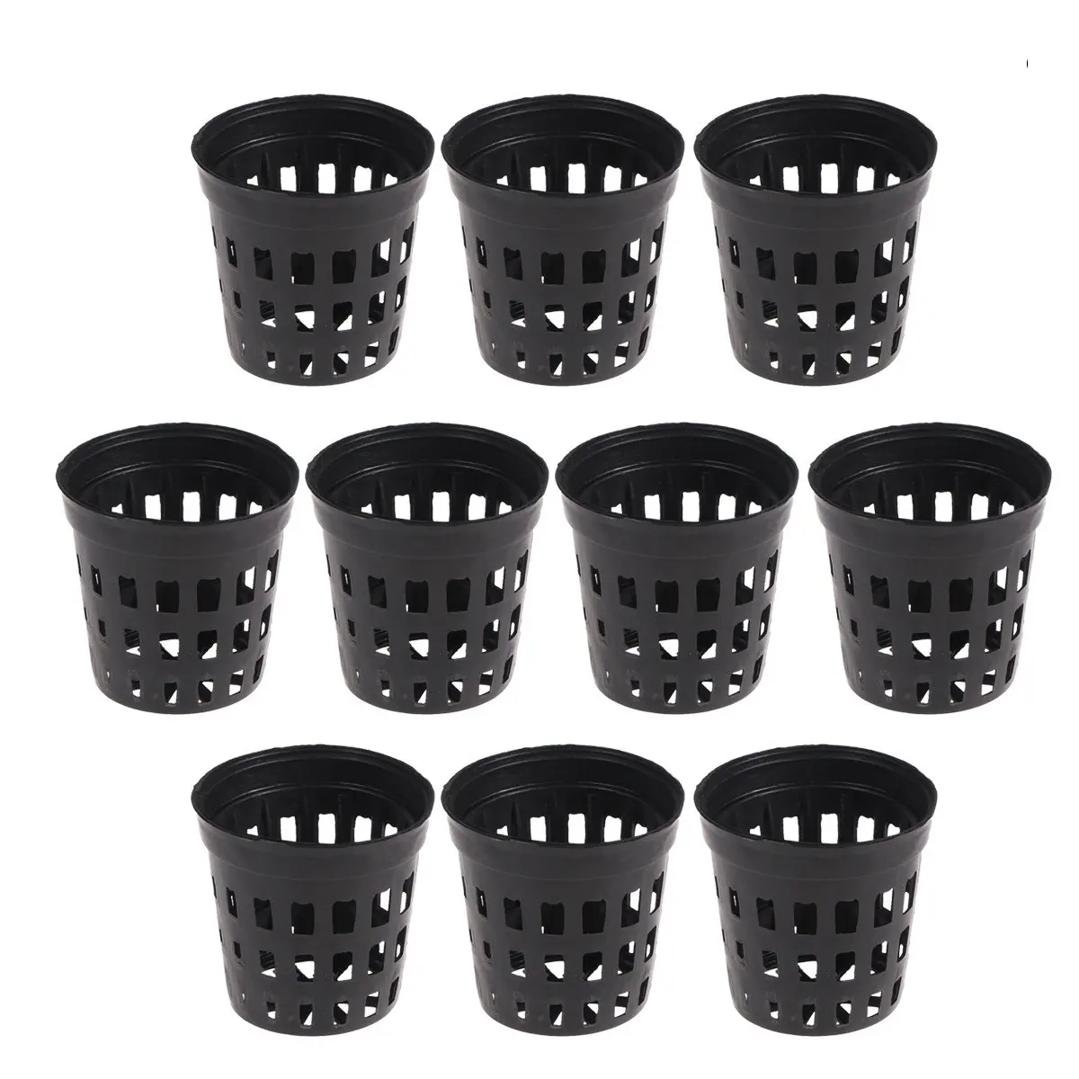 10Pcs Middle Size Aquarium Plastic Water Grass Pot Supports Healthy Root Expansion Via Perforated Base Works with