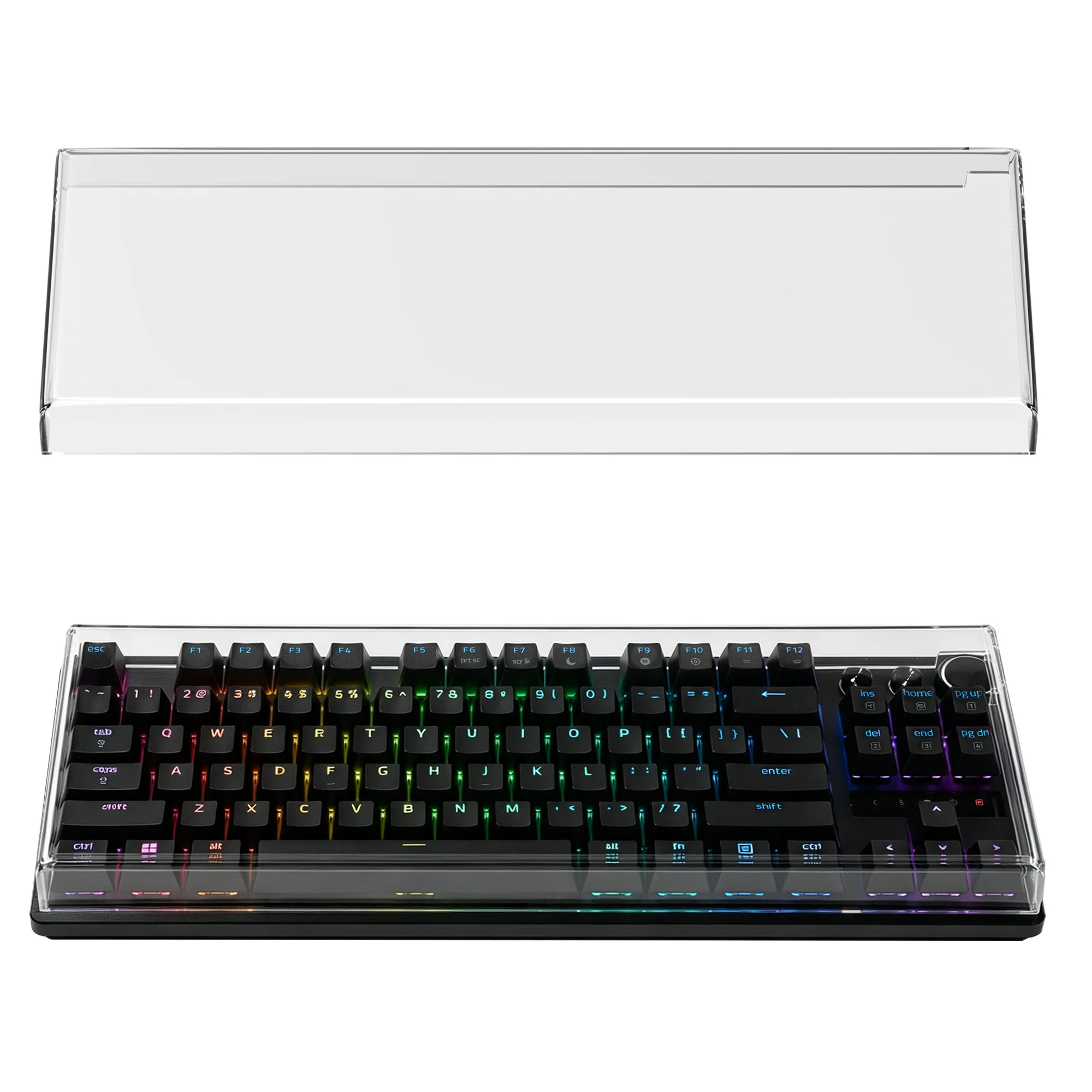 Geekria Keyboard Dust Cover Compatible with Razer Huntsman V3 Pro TKL / 8KHz, Clear Acrylic Keypad Protector