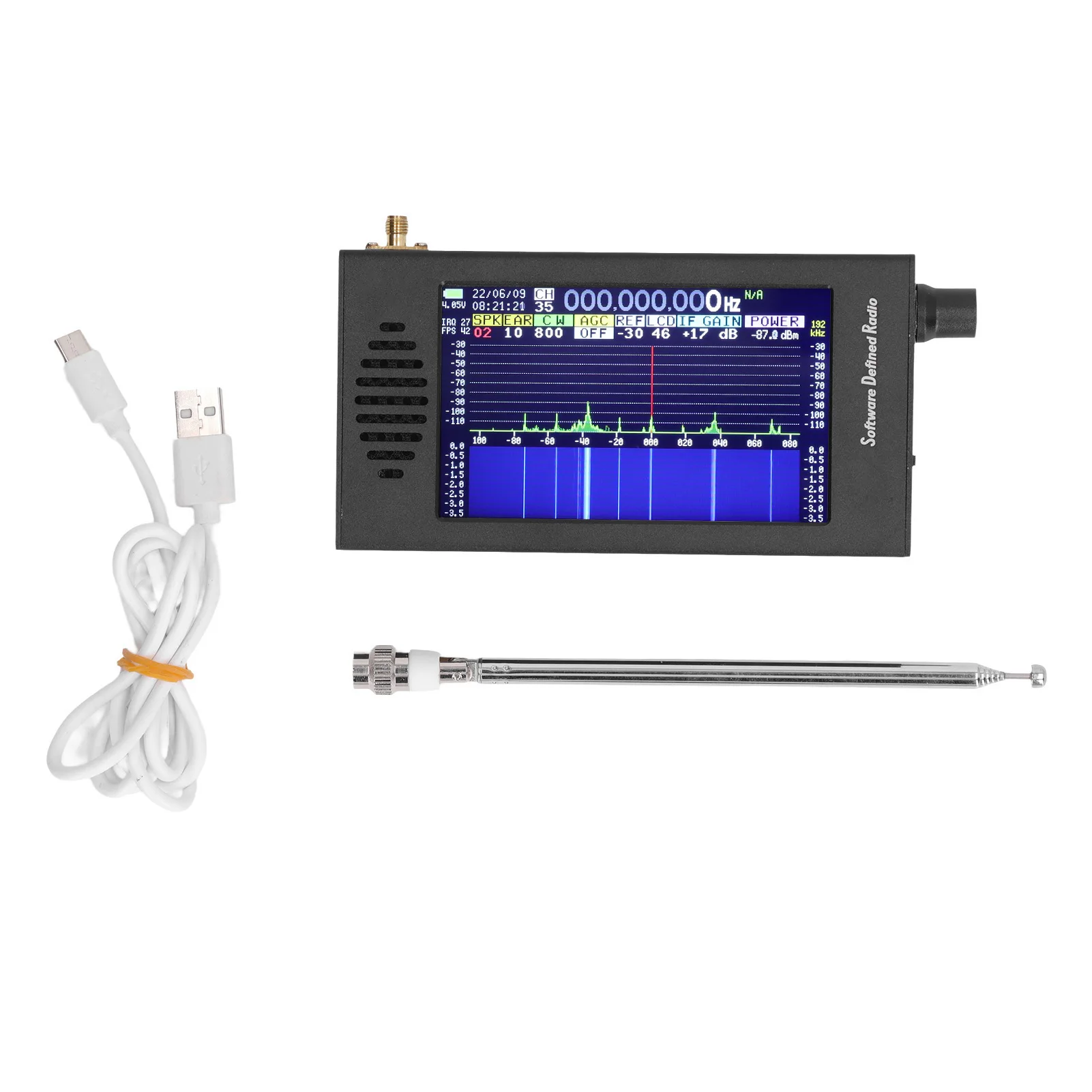 Portable DSP SDR Radio Receiver 4.3 Inch Touch Screen 100KHz To 149MHz FM MW SSB CW HAM Shortwave Radio Receiver