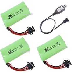 14500 7.4V 600mah li-ion battery 2S SM4P Plug/USB water bullet gun lithium battery high quality battery for RC toys accessories