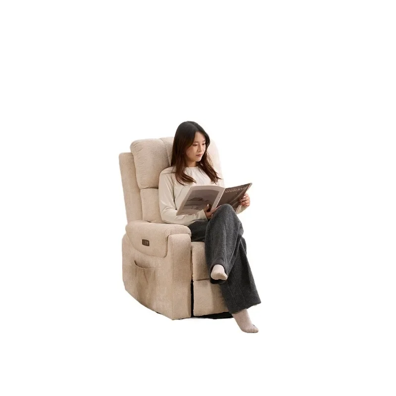 

Living room fabric sofa single electric multi-functional sofa reclining and sleeping lazy rocking chair