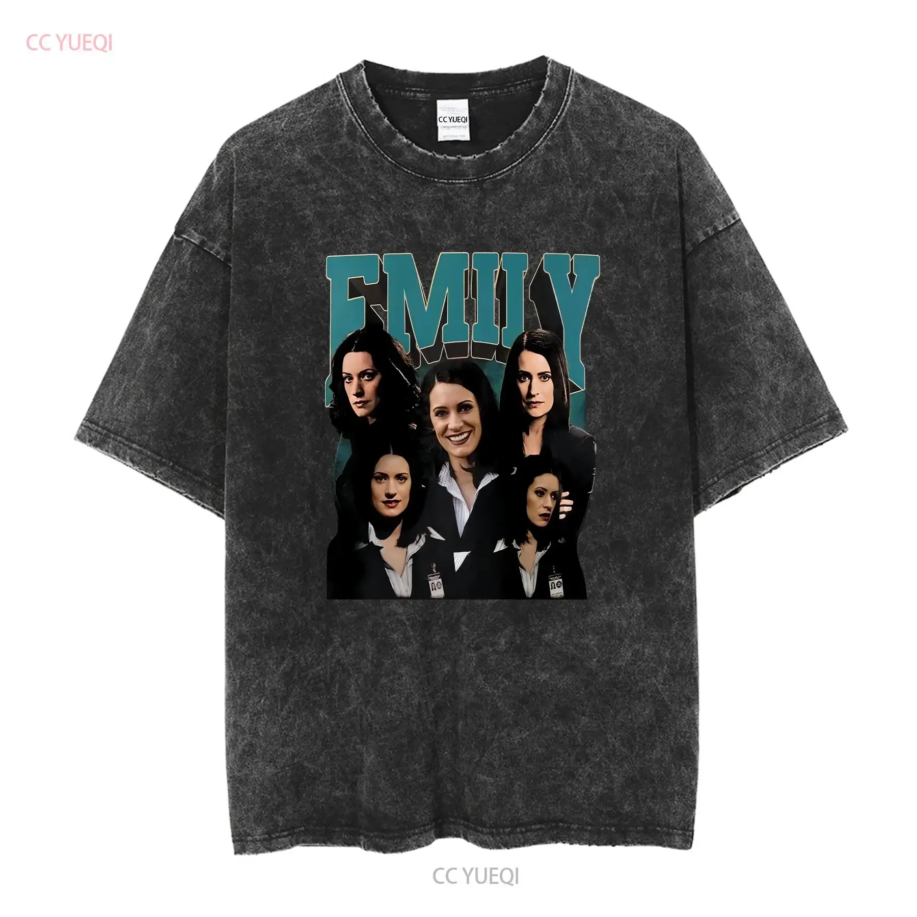 Emily Prentiss Vintage T Shirt Design Criminal Minds Fan Paget Brewster vintage Washed Versatile Slightly Unisex homme