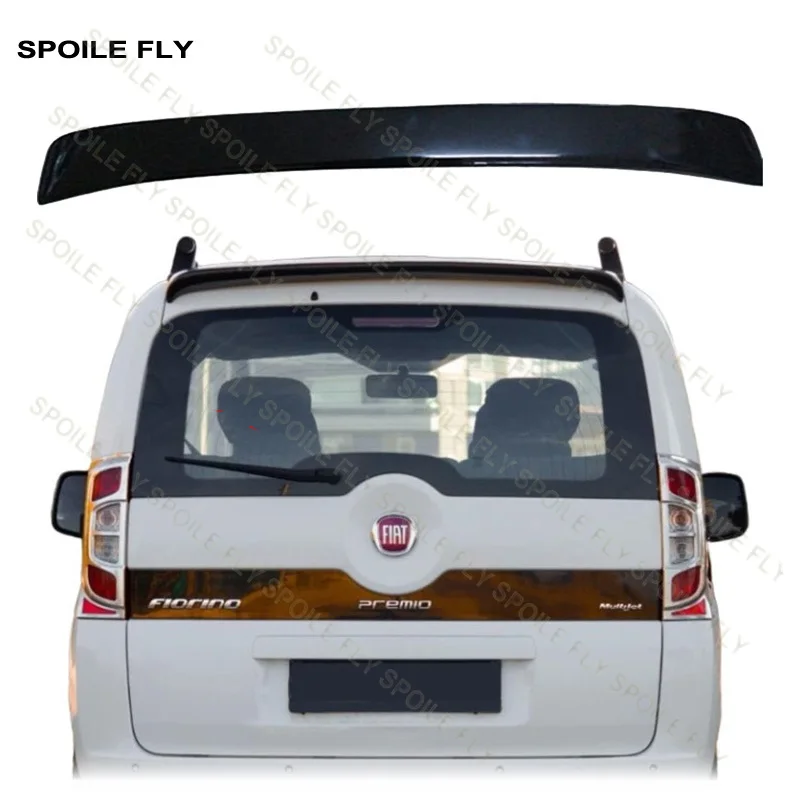 Hot 2007 To 2024 For Fiat Fiorino Qubo Sports Style Rear Roof Spoiler Wing Lip By High Quality ABS Gloss Black Body Kit Cover