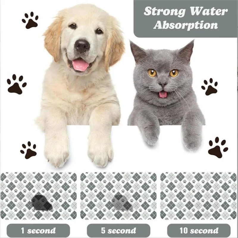 60*40CM Pet Cats And Dogs Eat Diatomaceous Earth Mats Feed Splash Proof Pads Absorbent Quick Drying Home Floor Rug