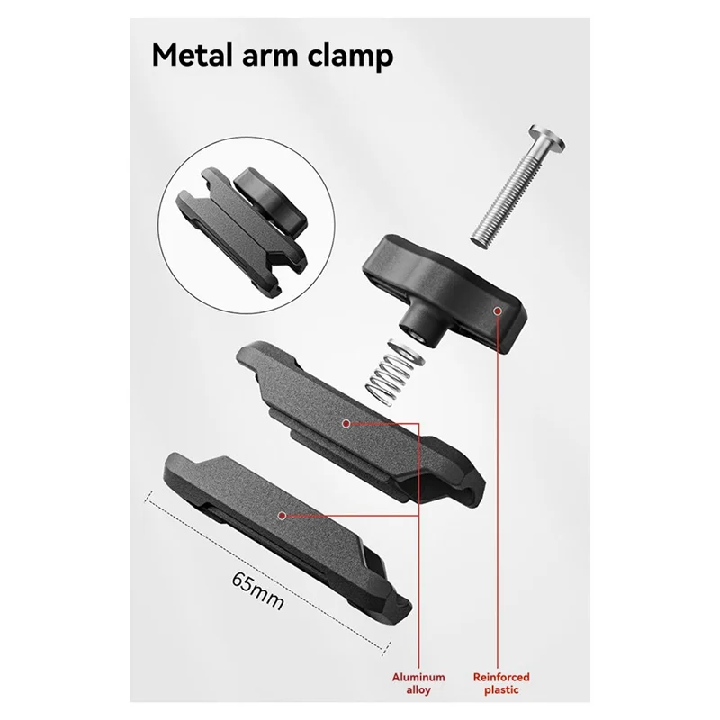 【البيع الساخن】حامل مشبك مرساة أسود من الألومنيوم المعدني لكاميرات الحركة Insta360 X5 Ace Pro 2 Gopro 13 ملحقات الدراجات النارية