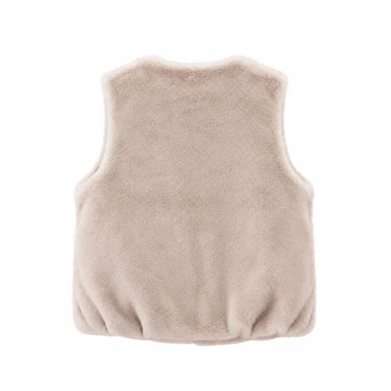 Nlzgmsj 2026 Autumn Winter Women Faux Mink Fur Vest Round Neck Sleeveless Snap Button Warm Waistcoat Casual Loose Lady Outerwear