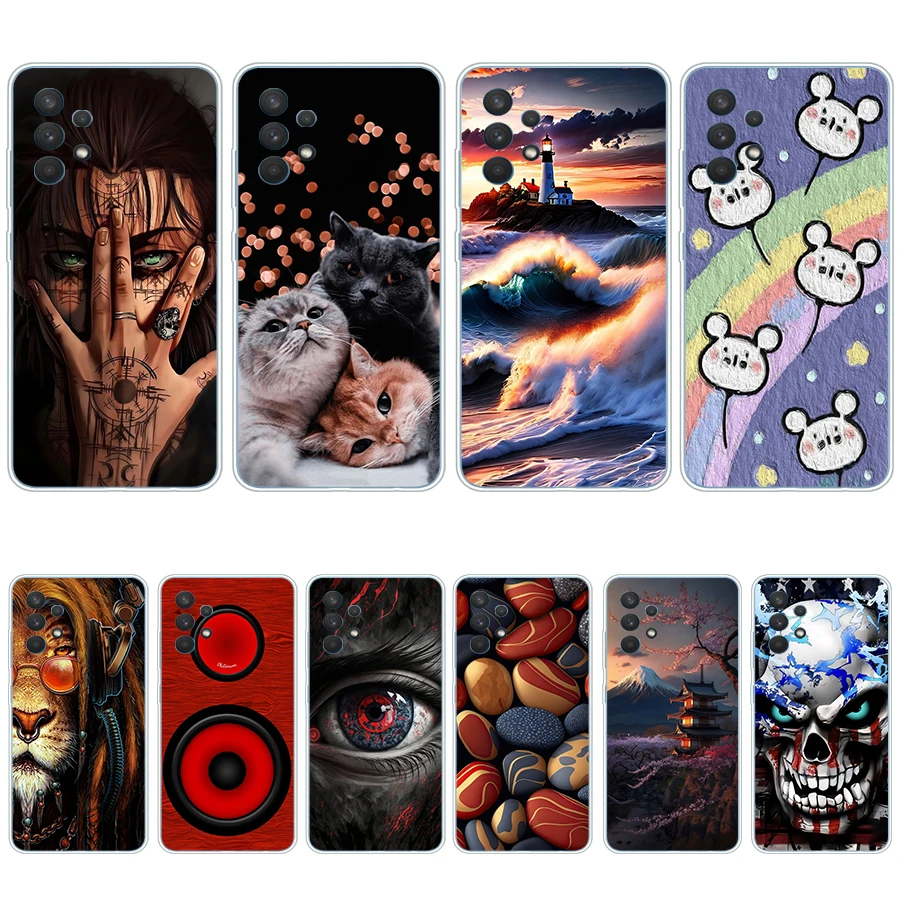 S3 colorful song Soft Silicone Tpu Cover phone Case for Samsung Galaxy a13/a32 4G