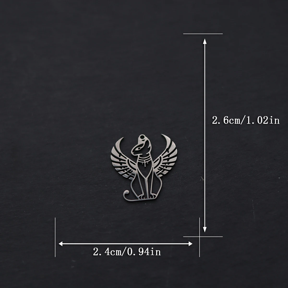 3 قطعة أجنحة الملاك القط المصري آلهة باستيت سحر أقراط قلادة اليدوية الفولاذ المقاوم للصدأ قلادة لصنع المجوهرات الحرفية