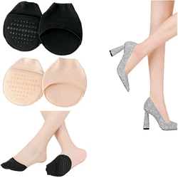 Half Forefoot Socks Foot Cushion Socks for High Heels Seamless Toe Topper Liner Non-Slip Pain Relief Sponge Women's Invisible