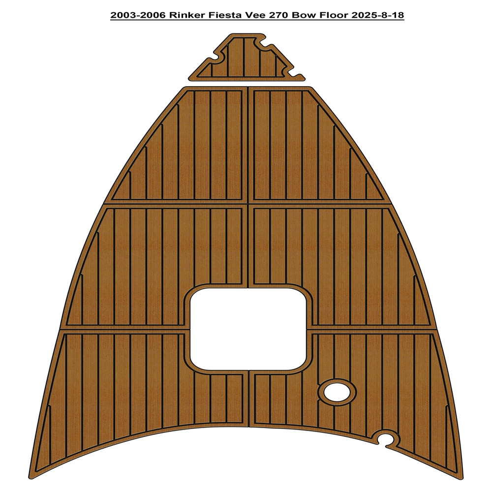 

2003-2006 Rinker Fiesta Vee 270 Bow Pad Boat EVA Foam Faux Teak Deck Floor Mat SeaDek MarineMat Gatorstep Style Self Adhesive