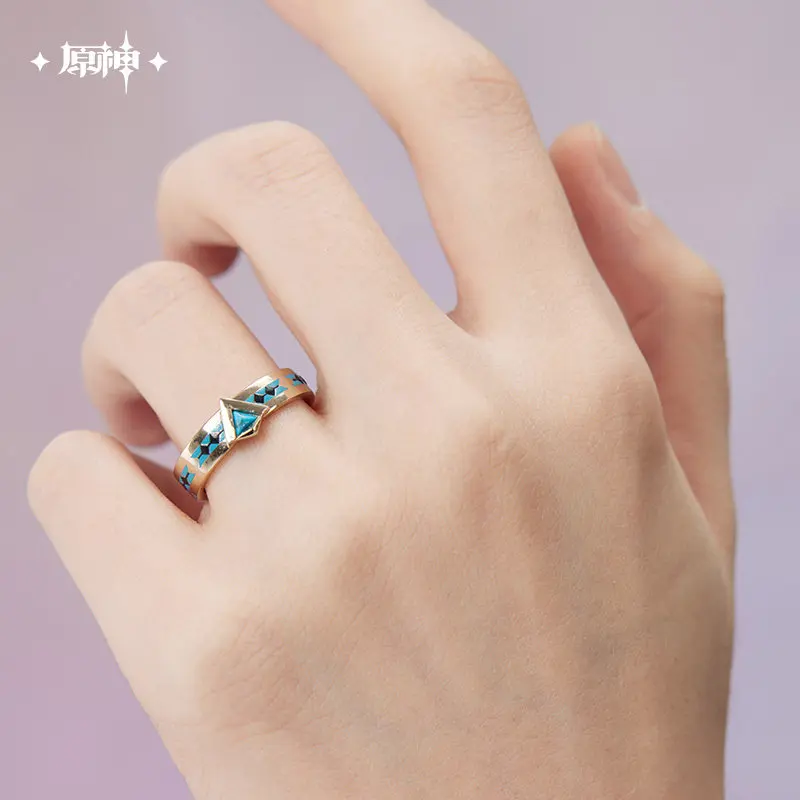 [Official]Citlali Ring Game Genshin Impact Genuine Opening Adjustable Turquoise Ring Cosplay Doujin Jewelry Gifts for Unisex