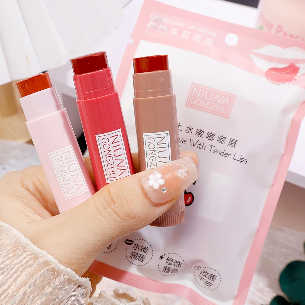 Gelei Gekleurde Lippenbalsem Hydraterende Lip Tint Waterdichte Duurzame Mollige Lippenstift Voedende Lippenstift Lipverzorging Make-Up Cosmetica