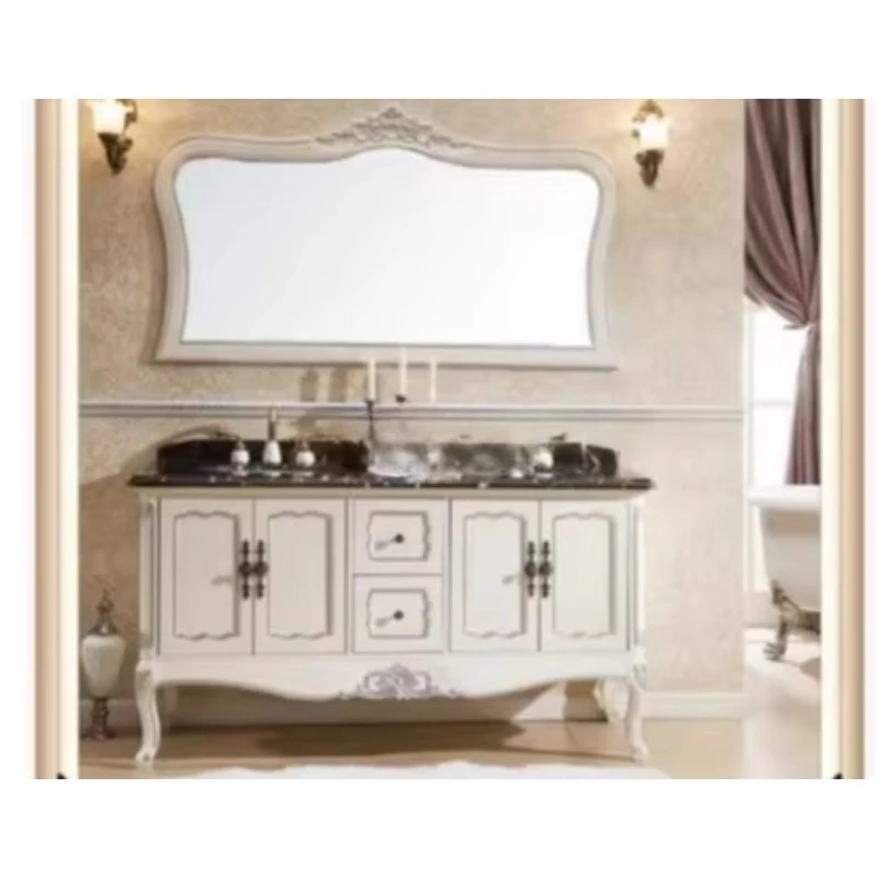 Jane  antique bathroom cabinet combination red oak washbasin bathroom