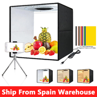 30/40CM Photo Studio Light Box,Dimmable Portable Photography Lightbox,Photo Studio Shooting Tent Box Kit 6/12 Colors Background