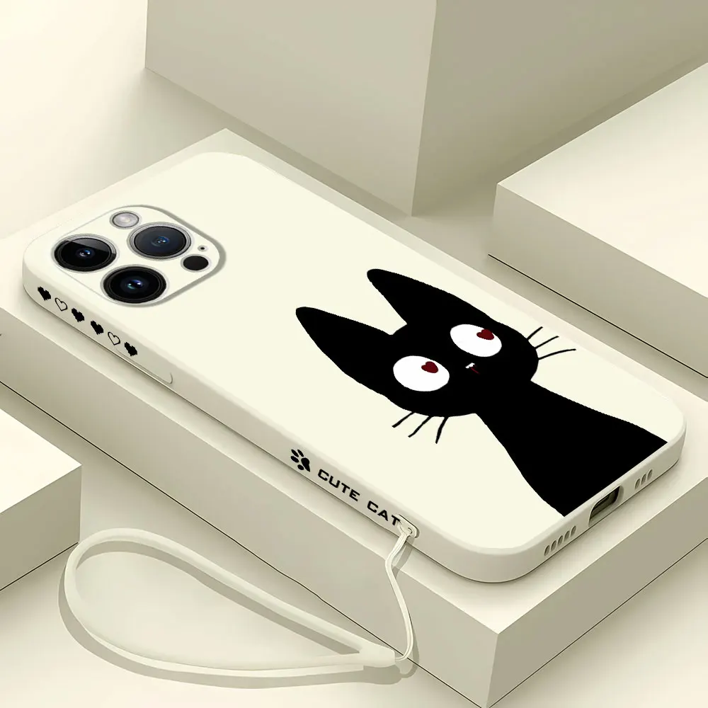 Silicone Case for Samsung Galaxy A50 A71 A05s A10 A03 A02 A04e A70 A51 A20s A01 Core A02s A31 A30 Cute Lucky Cat Cover