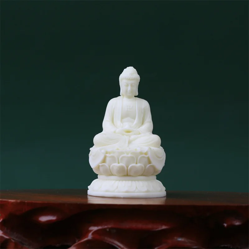 Ivory Nut Vairocana Buddha Decoration Temple of Heaven Buddha Home Living Room Statue Large Sitting Lotus Sakyamuni Buddha